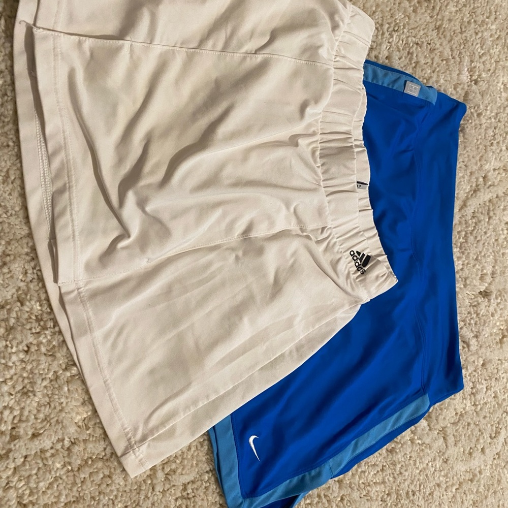 Adidas and Nike quick dry tennis skirts